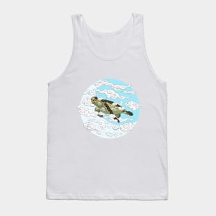 Turtle Flying In The Skies Tank Top